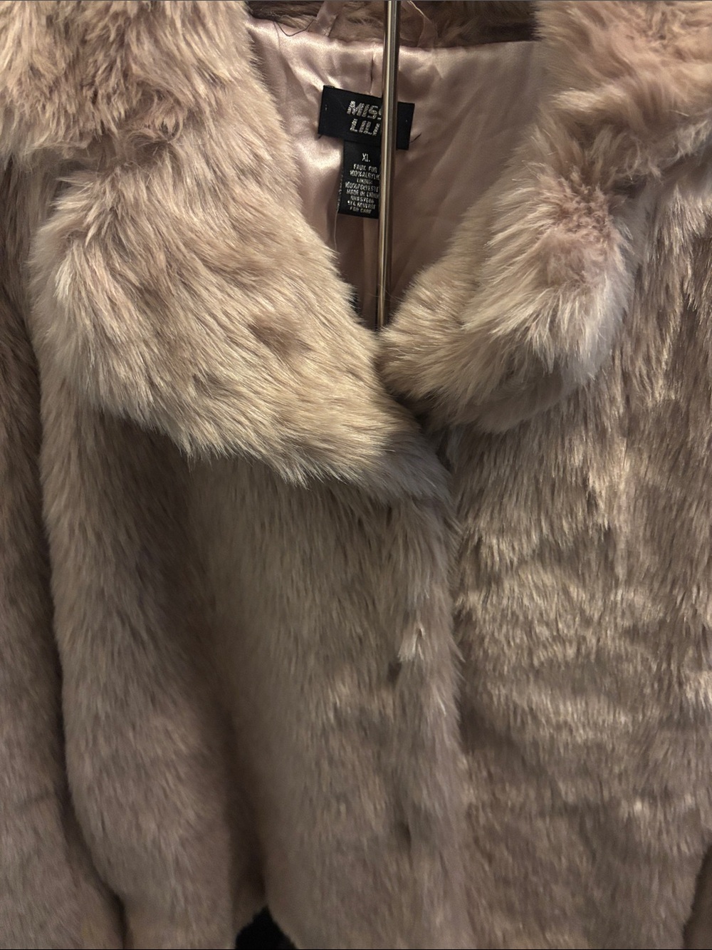 Miss Lili Plush Teddy Jacket in Light Taupe